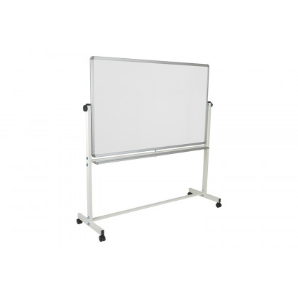 BLNK HERCULES Series Double-Sided Mobile White Board with Pen Tray - 64.25"W x 64.75"H