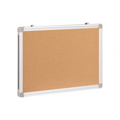 BLNK - HERCULES Series Personal Sized Natural Cork Board with Aluminum Frame