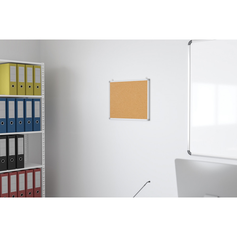 BLNK - HERCULES Series Natural Cork Board with Aluminum Frame