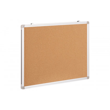 BLNK HERCULES Series Natural Cork Board with Aluminum Frame - 23.5"W x 17.75"H