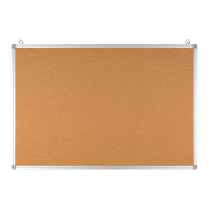 BLNK HERCULES Series Natural Cork Board with Aluminum Frame - 35.5"W x 23.5"H