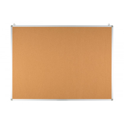 BLNK HERCULES Series Natural Cork Board with Aluminum Frame - 47.25"W x 35.5"H
