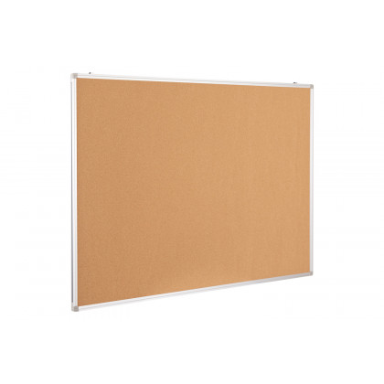 BLNK HERCULES Series Natural Cork Board with Aluminum Frame - 47.25"W x 35.5"H
