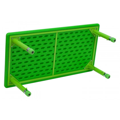 BLNK Wren Rectangular Plastic Height Adjustable Activity Table - Green