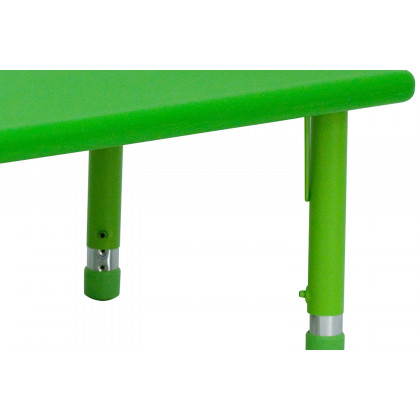 BLNK Wren Rectangular Plastic Height Adjustable Activity Table - Green