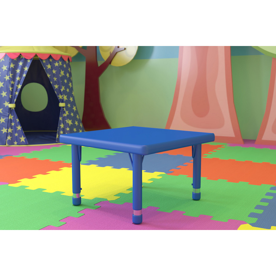 BLNK Wren Square Plastic Adjustable Activity Table - Blue