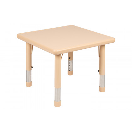 BLNK Wren Square Plastic Adjustable Activity Table - Natural