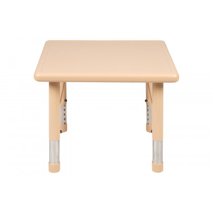 BLNK Wren Square Plastic Adjustable Activity Table - Natural