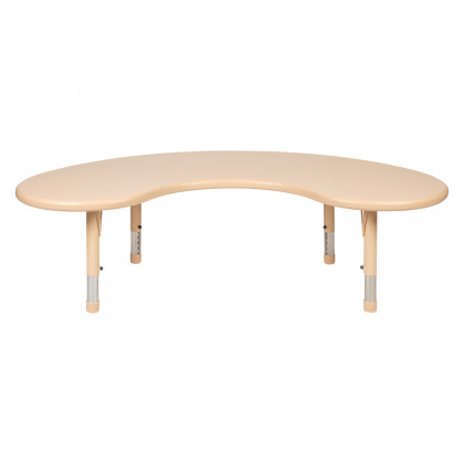 BLNK Wren Half-Moon Plastic Height Adjustable Activity Table - Natural