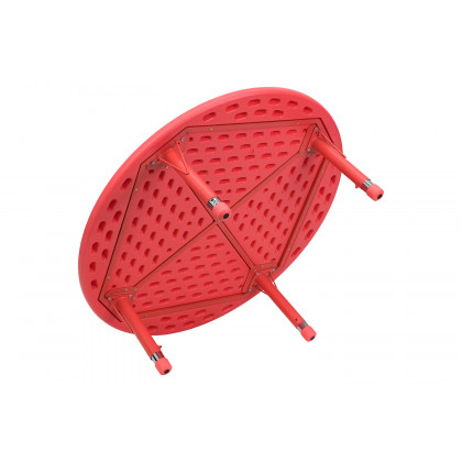 BLNK Wren Round Plastic Adjustable Activity Table - Red, 45"D