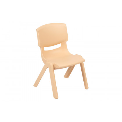 BLNK Emmy Round Plastic Height Adjustable Activity Table Set - Natural, 33"D, with 2 Chairs