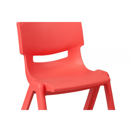 BLNK Emmy Rectangular Plastic Height Adjustable Activity Table Set - Red, 23.625"W x 47.25"L, with 6 Chairs
