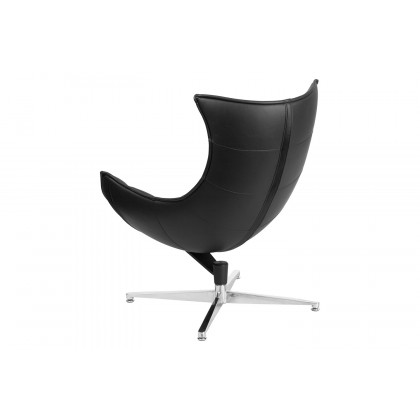 BLNK Pasithea LeatherSoft Swivel Cocoon Chair - Black