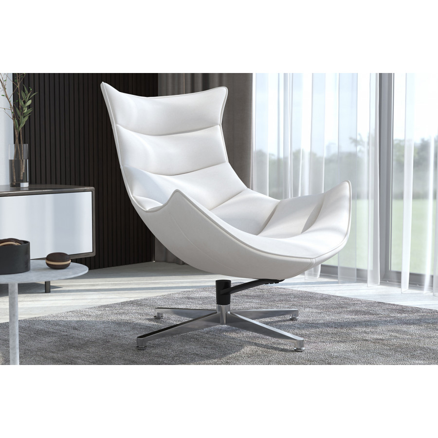 BLNK - Pasithea LeatherSoft Swivel Cocoon Chair