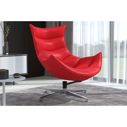BLNK - Pasithea LeatherSoft Swivel Cocoon Chair