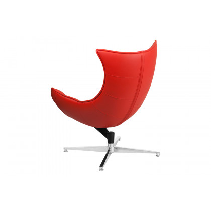 BLNK Pasithea LeatherSoft Swivel Cocoon Chair - Red