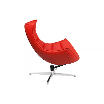 BLNK Pasithea LeatherSoft Swivel Cocoon Chair - Red