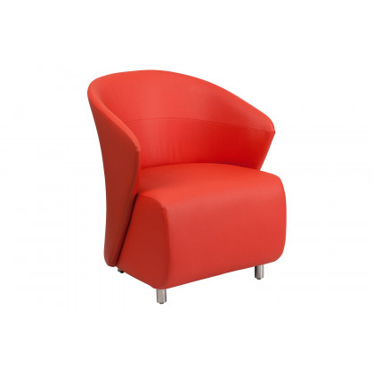 BLNK - Pasithea LeatherSoft Curved Barrel Back Lounge Chair