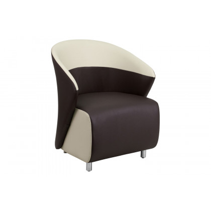BLNK - Pasithea LeatherSoft Curved Barrel Back Lounge Chair