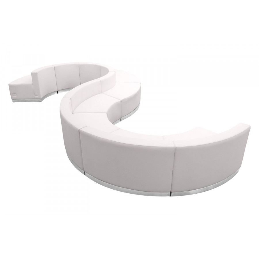 BLNK HERCULES Alon Series Set 2 LeatherSoft Reception Configuration 9 Pieces - Melrose White