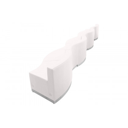 BLNK HERCULES Alon Series Set 1 LeatherSoft Reception Configuration 7 Pieces - Melrose White