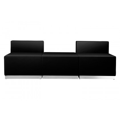 BLNK HERCULES Alon Series Set 1 LeatherSoft Reception Configuration 3 Pieces - Black