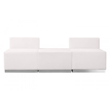 BLNK HERCULES Alon Series Set 1 LeatherSoft Reception Configuration 3 Pieces - Melrose White