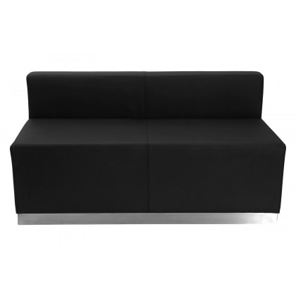 BLNK HERCULES Alon Series Set 2 LeatherSoft Reception Configuration 3 Pieces - Black