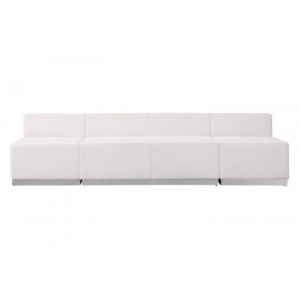 BLNK HERCULES Alon Series Set 2 LeatherSoft Reception Configuration 3 Pieces - Melrose White