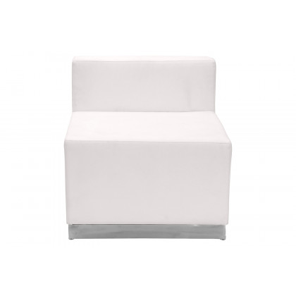 BLNK HERCULES Alon Series Set 2 LeatherSoft Reception Configuration 3 Pieces - Melrose White