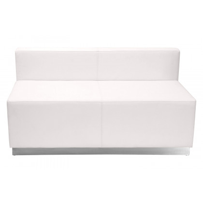 BLNK HERCULES Alon Series Set 2 LeatherSoft Reception Configuration 3 Pieces - Melrose White