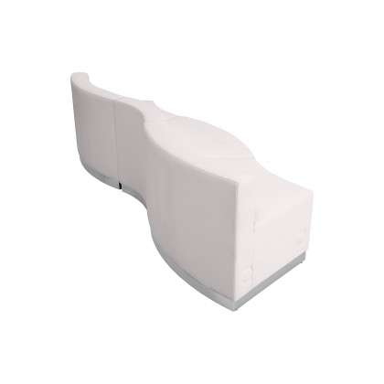 BLNK HERCULES Alon Series Set 3 LeatherSoft Reception Configuration 3 Pieces - Melrose White