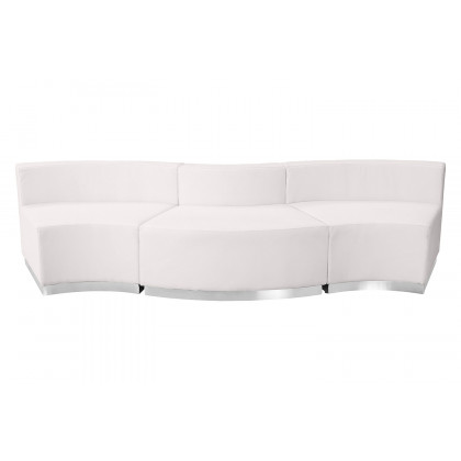 BLNK HERCULES Alon Series Set 3 LeatherSoft Reception Configuration 3 Pieces - Melrose White