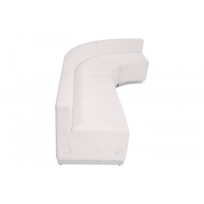 BLNK HERCULES Alon Series Set 5 LeatherSoft Reception Configuration 3 Pieces - Melrose White