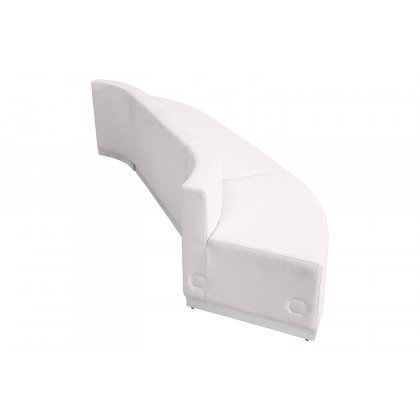 BLNK HERCULES Alon Series Set 7 LeatherSoft Reception Configuration 3 Pieces - Melrose White