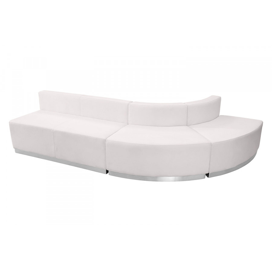 BLNK HERCULES Alon Series Set 8 LeatherSoft Reception Configuration 3 Pieces - Melrose White