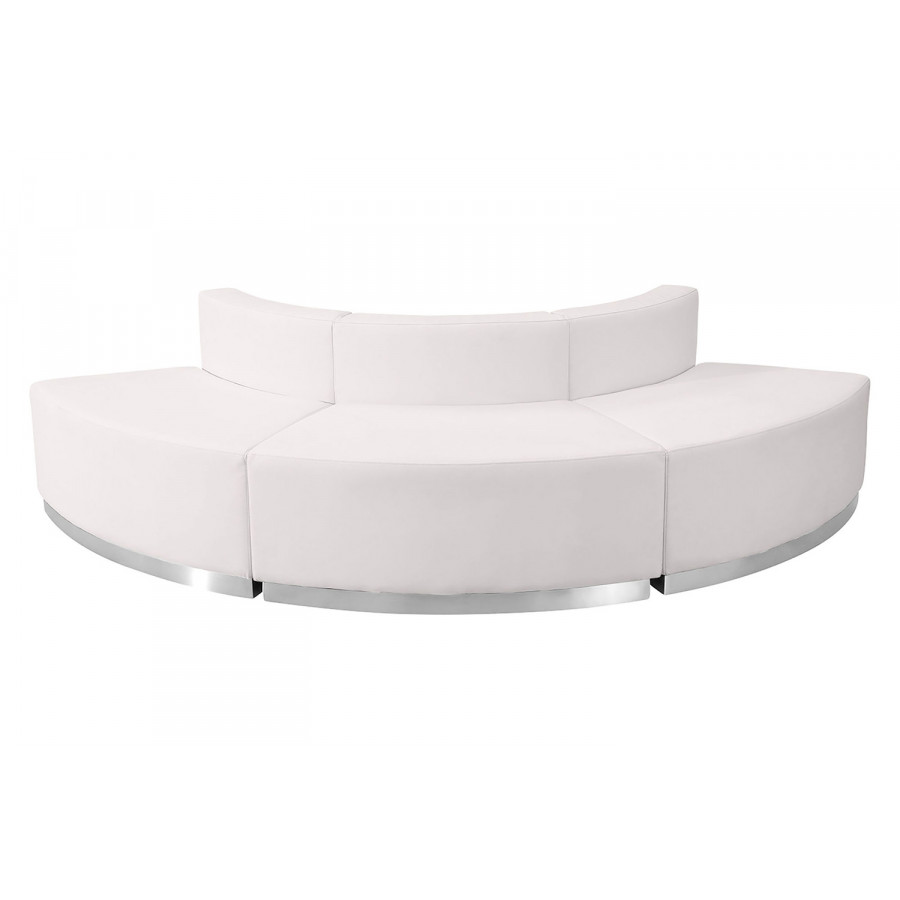 BLNK HERCULES Alon Series Set 9 LeatherSoft Reception Configuration 3 Pieces - Melrose White