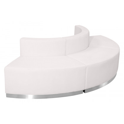 BLNK HERCULES Alon Series Set 9 LeatherSoft Reception Configuration 3 Pieces - Melrose White