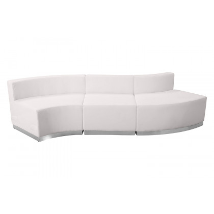 BLNK HERCULES Alon Series Set 10 LeatherSoft Reception Configuration 3 Pieces - Melrose White