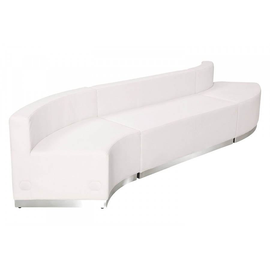 BLNK HERCULES Alon Series Set 11 LeatherSoft Reception Configuration 3 Pieces - Melrose White