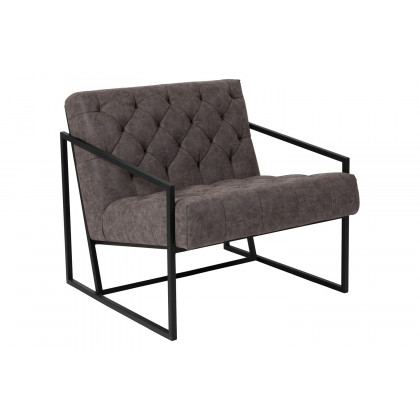 BLNK HERCULES Madison Series LeatherSoft Lounge Chair - Retro Gray