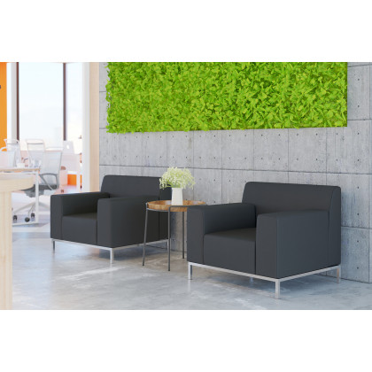 BLNK - HERCULES Definity Series LeatherSoft Contemporary Chair with Stainless Steel Frame