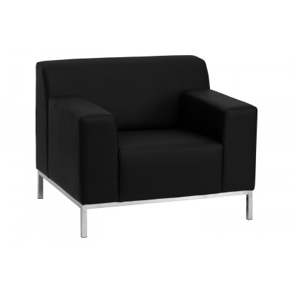 BLNK - HERCULES Definity Series LeatherSoft Contemporary Chair with Stainless Steel Frame