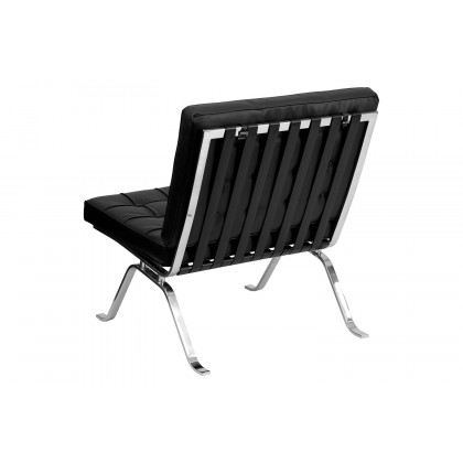 BLNK - LeatherSoft Lounge Chair with Curved Legs