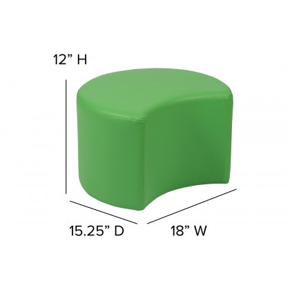 BLNK Nicholas Moon Flexible Soft Seating - Green, 12"H Seat