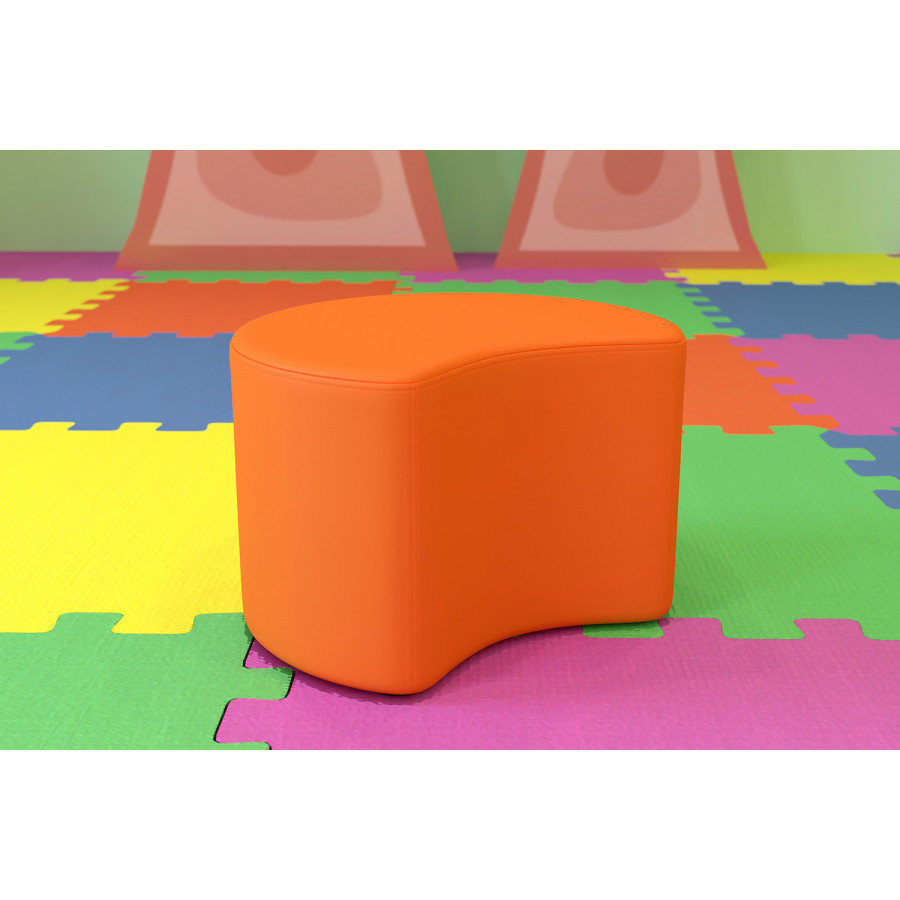 BLNK Nicholas Moon Flexible Soft Seating - Orange, 12"H Seat