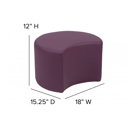 BLNK Nicholas Moon Flexible Soft Seating - Purple, 12"H Seat