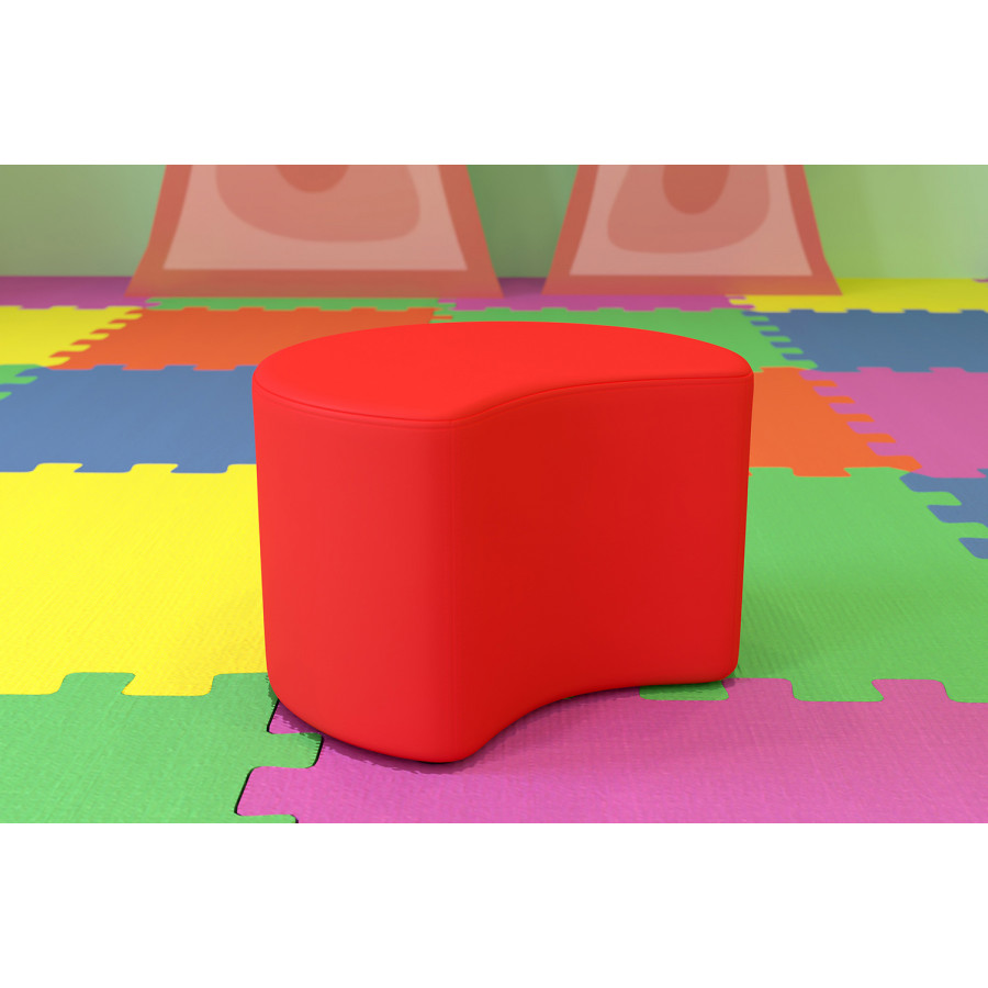 BLNK Nicholas Moon Flexible Soft Seating - Red, 12"H Seat