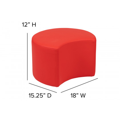 BLNK Nicholas Moon Flexible Soft Seating - Red, 12"H Seat