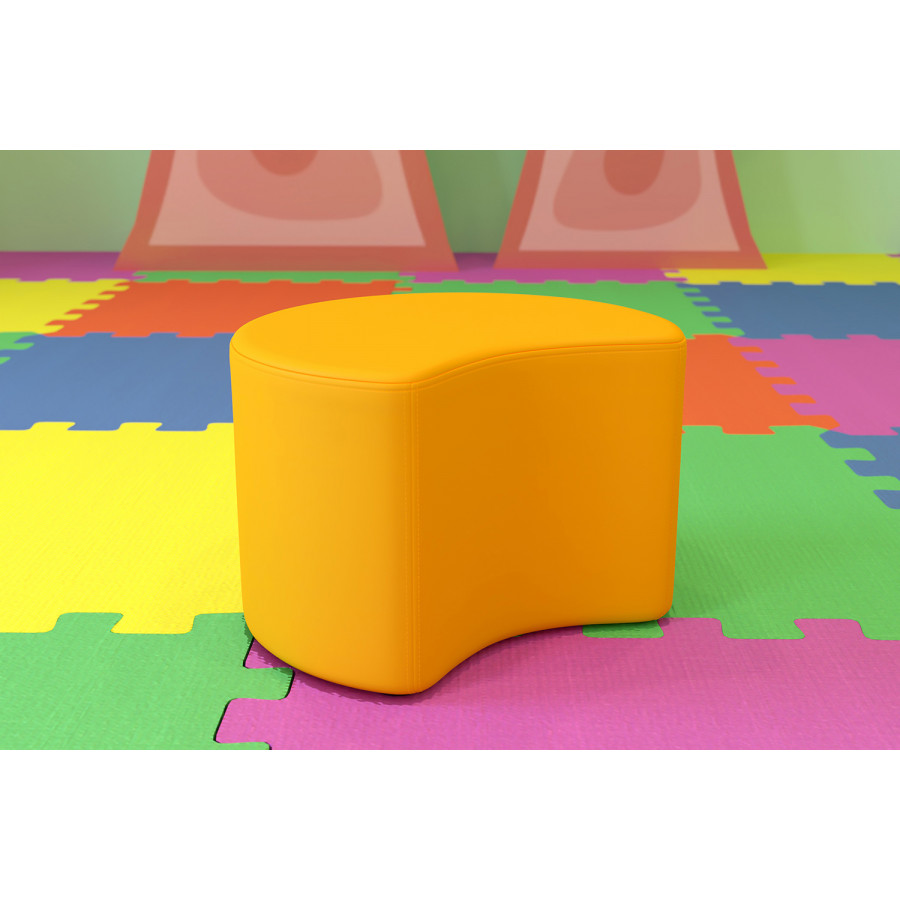 BLNK Nicholas Moon Flexible Soft Seating - Yellow, 12"H Seat